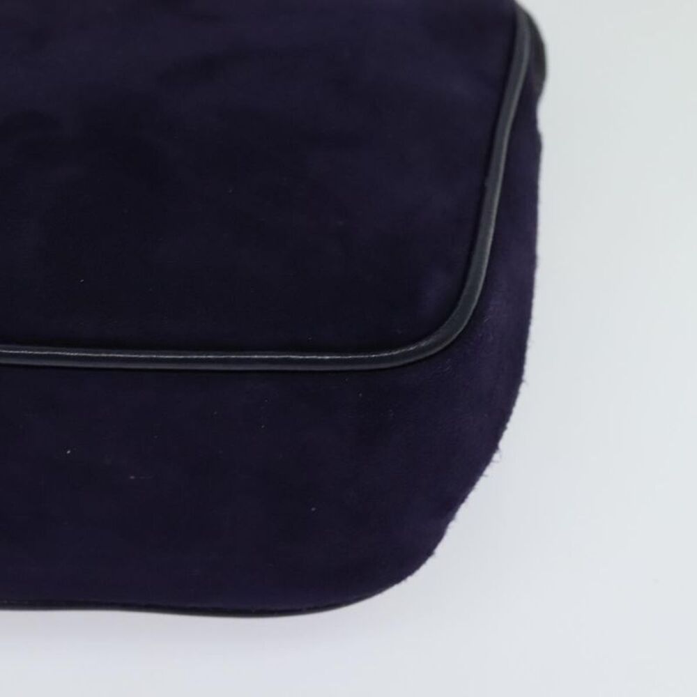 Salvatore Ferragamo Gancini Suede Purple Suede Shoulder Bag Bag - Picture 10 of 16
